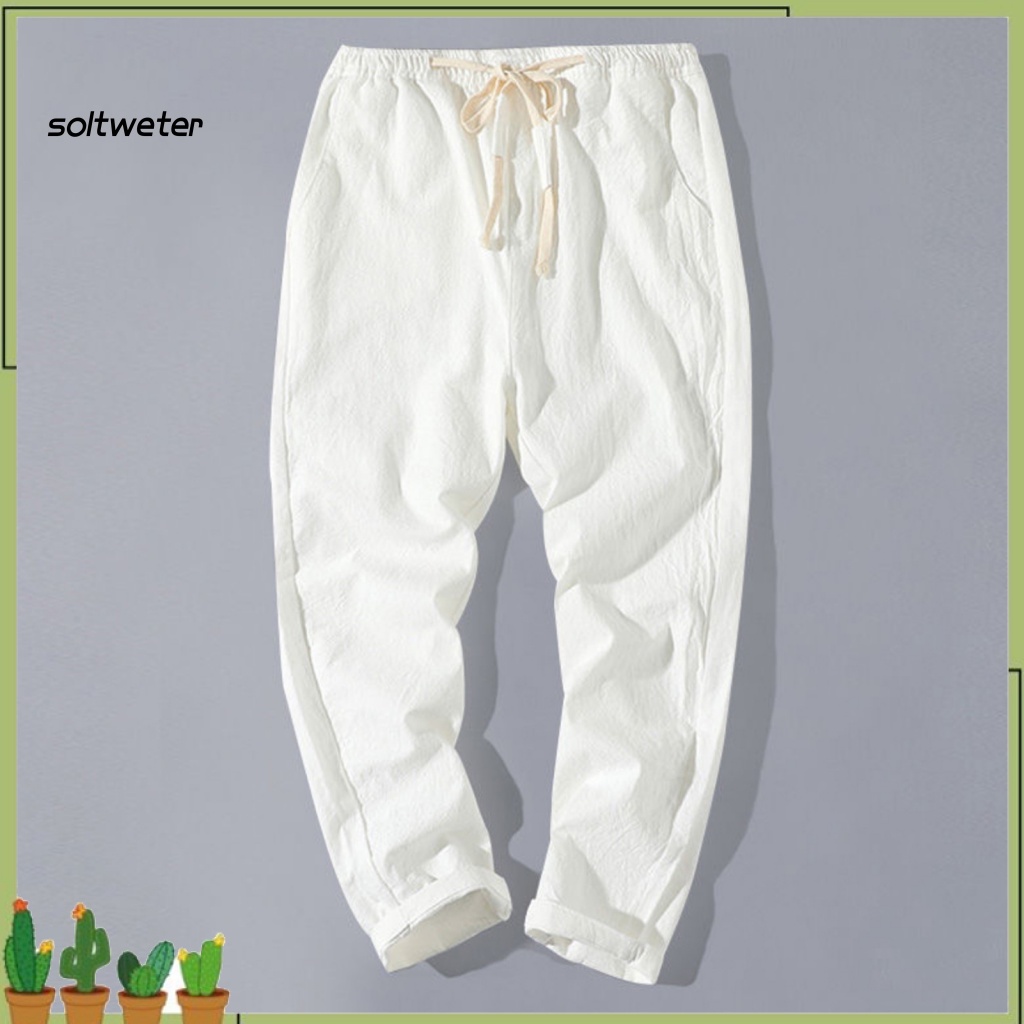 Quần Dài Thể Thao Vải Mỏng Phối Dây Rút Và Túi Cá Tính