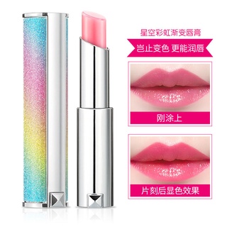 Son môi dưỡng ẩm lâu trôi thay đổi màu sắc theo nhiệt độ vỏ họa tiết trời sao màu cầu vồng