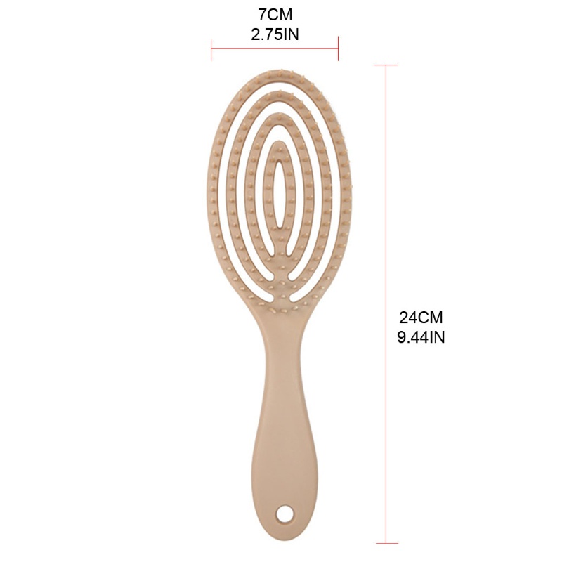 Lược Chải Tóc Mát Xa Da Đầu Dày Ngắn / Dài Thiết Kế Rỗng Tiện Lợi