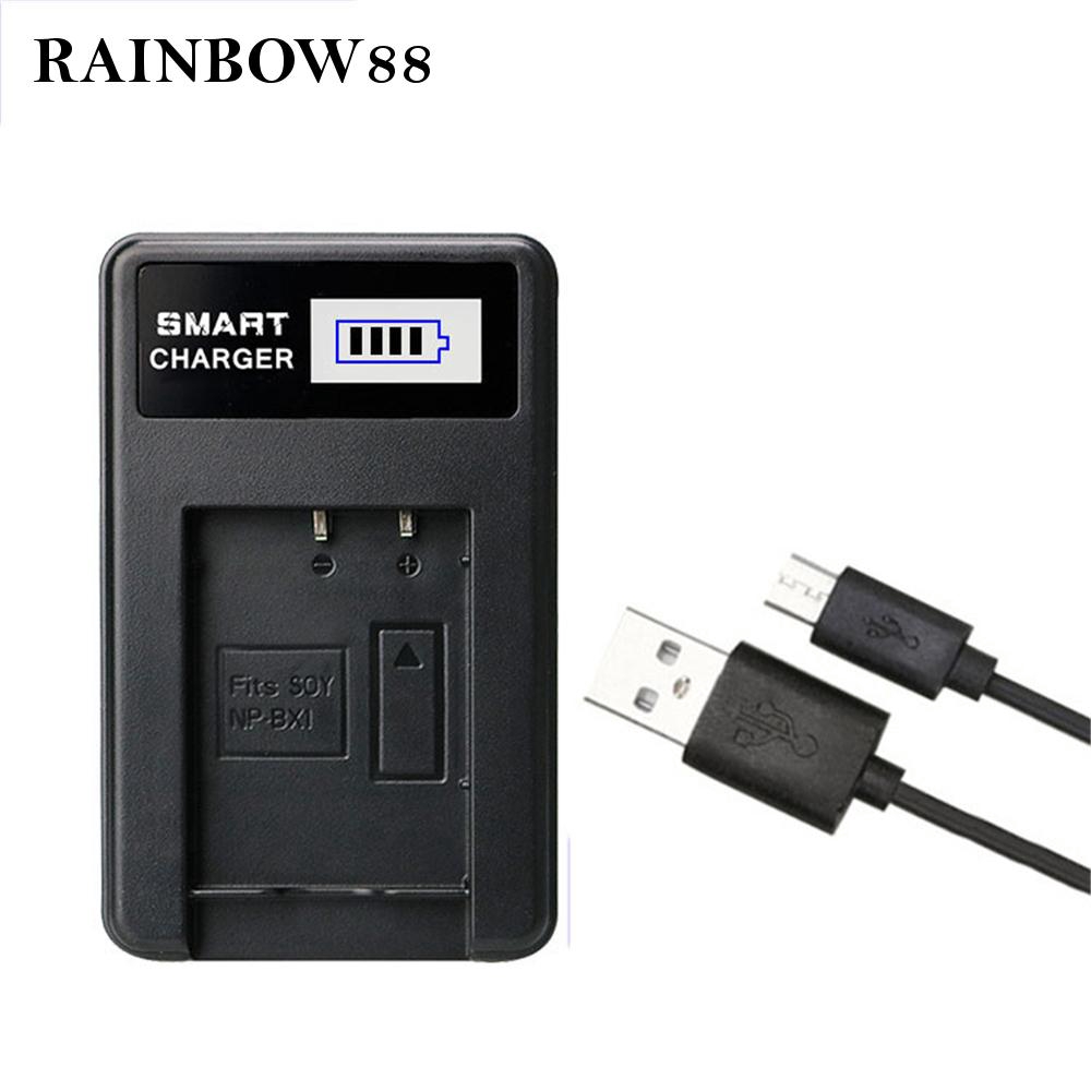 Pin sạc USB với màn hình LCD NP-BX1 cho Sony RX100 HX90V HX300 HX400V RX1 WX300 WX350 AS30V