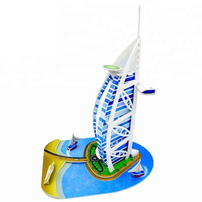 Mô Hình Giấy 3D Magic Puzzle: Burj Al Arab (Ngọn Tháp Của Ả Rập) G268-7 [34 Chi Tiết]