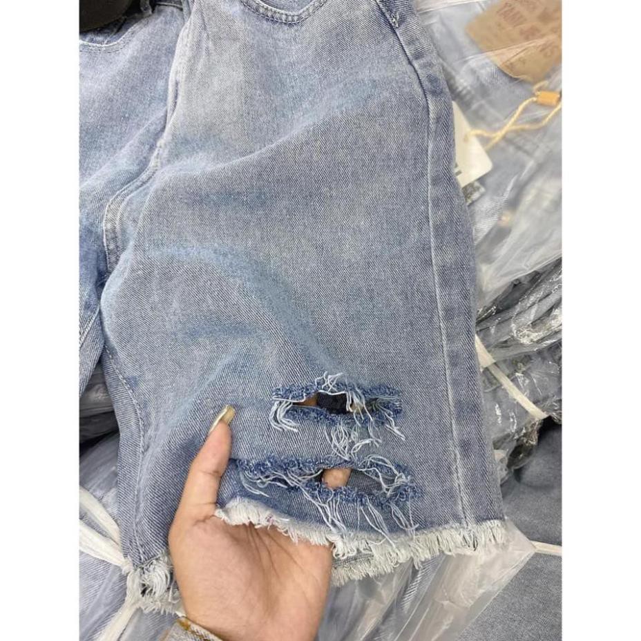 Quần Short Jean Rách Nữ 🌸 Quần jeans lửng dáng suông shorts rách ngắn Ulzzang SIÊU HOT 🌸 !