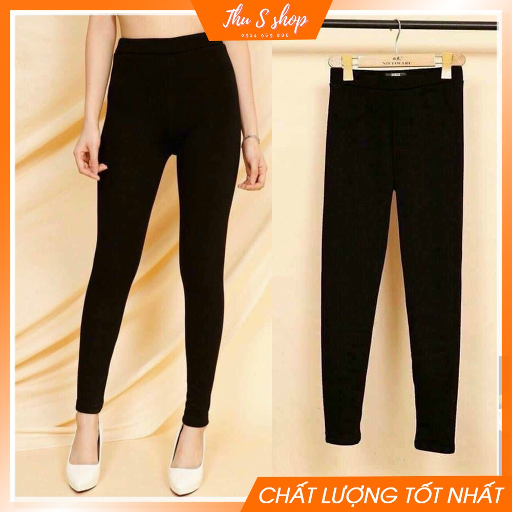 Quần Legging lót nỉ đại hàn co dãn 4 chiều chất đẹp lót lông dày dặn siêu ấm Q2M02