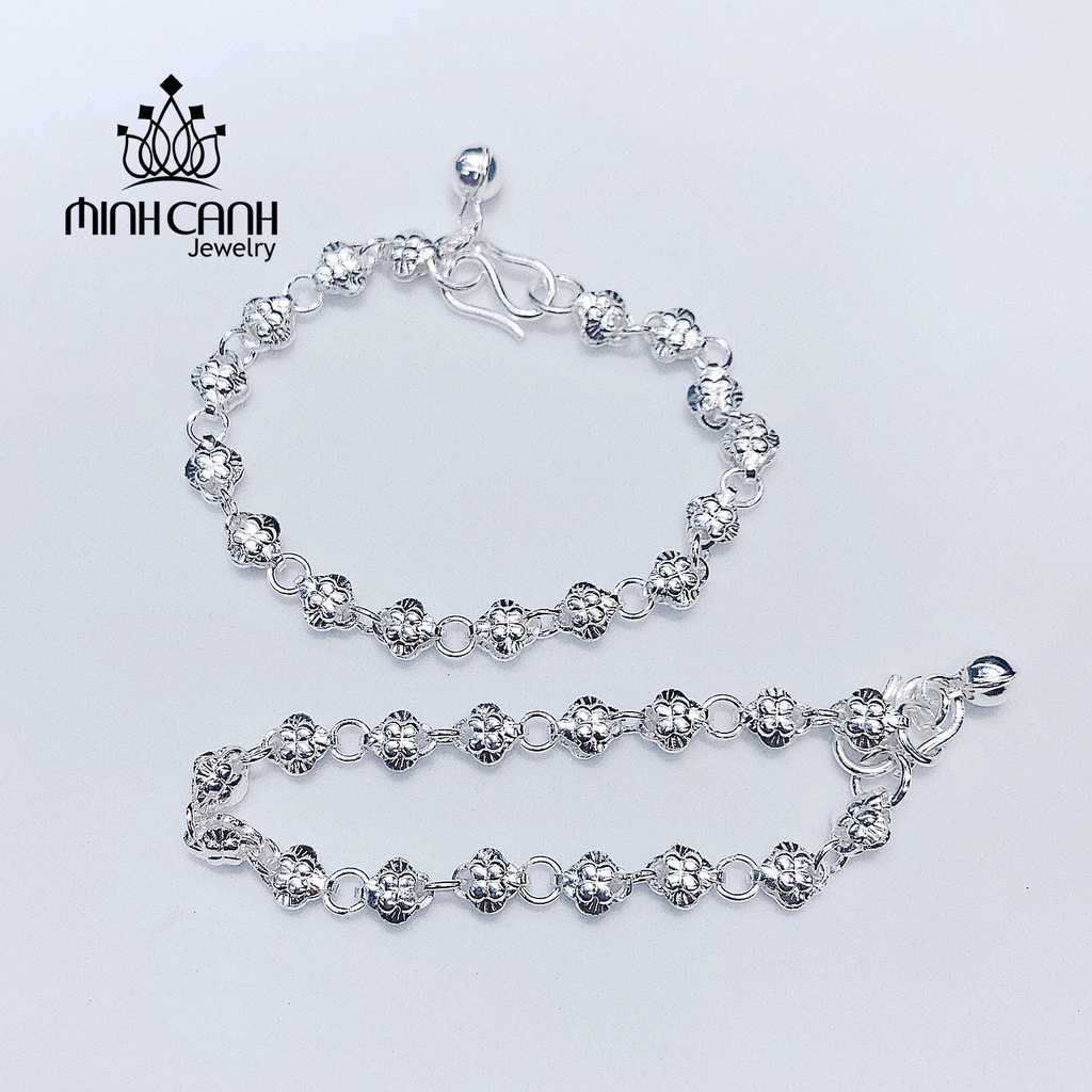 Lắc Bạc Trẻ Em Hoa 4 Cánh - Minh Canh Jewelry