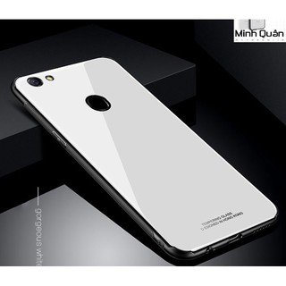 Ốp lưng kính cường lực oppo f7 - viền nhựa dẻo