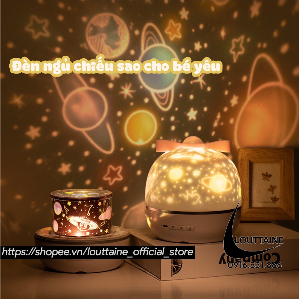 Đèn Ngủ Thông Minh Cho Bé | Đèn Vũ Trụ Ngàn Sao Tự Xoay Tặng Kèm 6 Khung Hình | Decor Chiếu Vũ Trụ Thiên Hà Mẫu Mới 2021