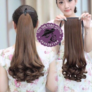 tóc giả buộc xoăn