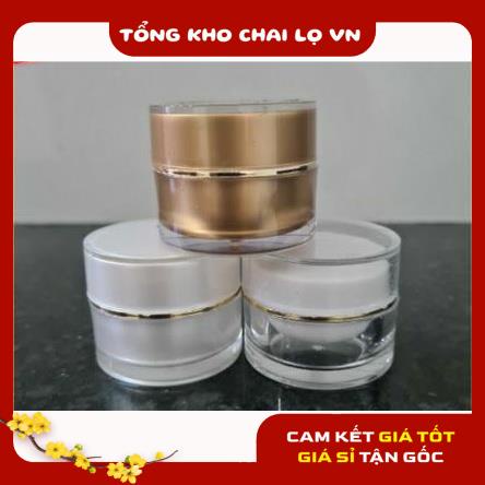 Hủ Đựng Kem ❤ SIÊU RẺ ❤ Hũ chiết mỹ phẩm tròn 5g,10g có nắp lót đựng kem face , phụ kiện du lịch