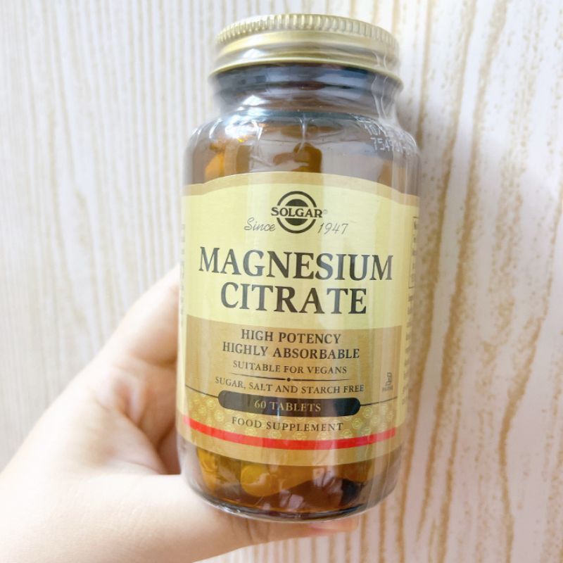 [ Solgar ] Viên uống bổ sung Magie MAGNESIUM CITRATE TABLETS