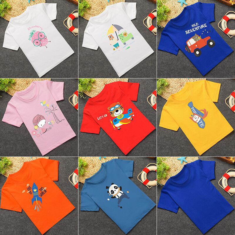 Áo phông trẻ em in hình vui nhộn - Chất cotton - Hàng Quảng Châu (A02)