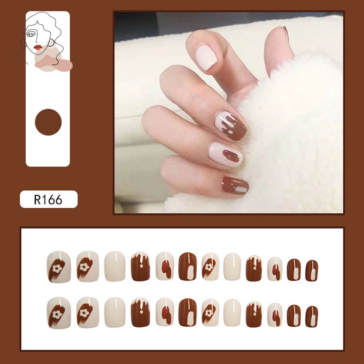 Bộ 24 Móng Tay Giả Trang Trí Xinh Xắn