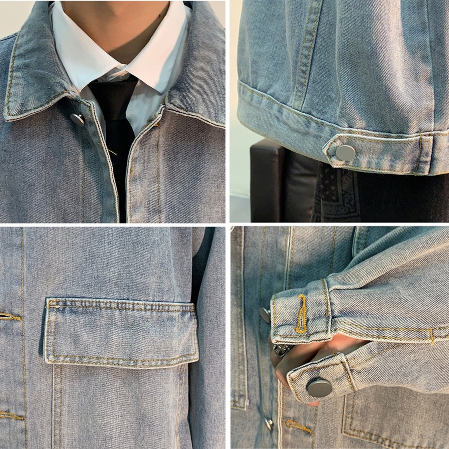 Áo khoác jean denim nam nữ unisex form rộng, áo khoát jacket jean nam nữ phong cách Hàn Quốc W92