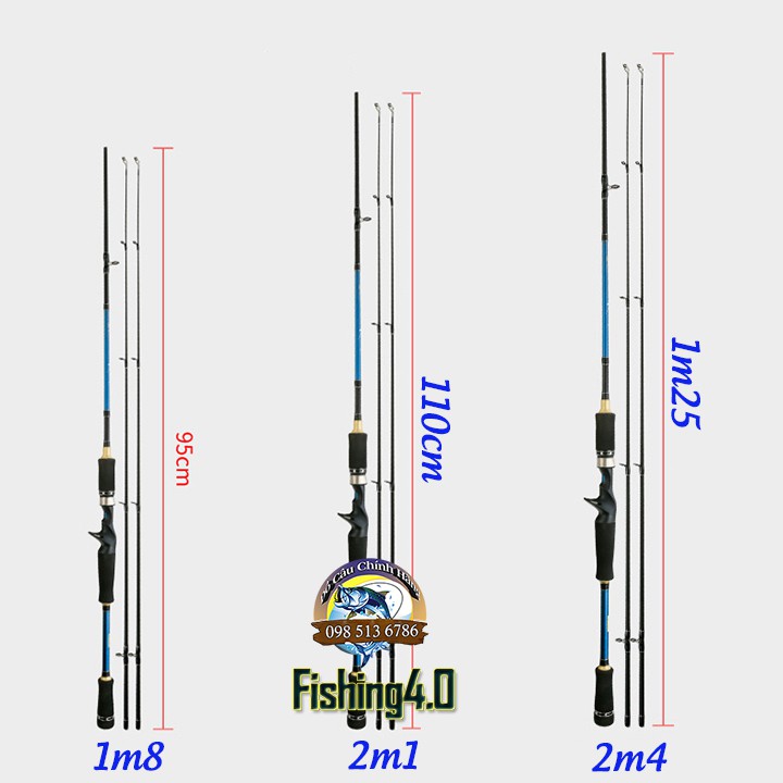 BỘ CẦN CÂU LURE MÁY NGANG GIÁ RẺ - CẦN FISHING OF CATCH + MÁY NGANG LURE FISHING REEL + TẶNG KÈM PHỤ KIỆN ( BỘ 62 )