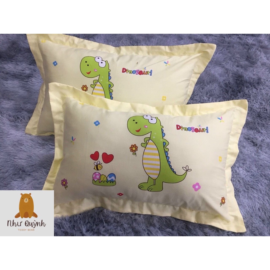 Gối cotton 3D cho bé - 100% Cotton( vỏ+ruột) kích thước 30x50cm