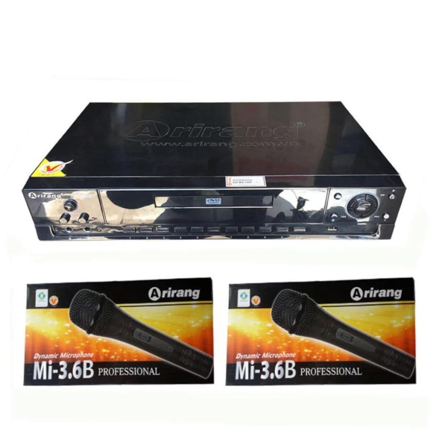 Đầu Karaoke Arirang AR-36MI - Tặng 2 micro Arirang 3.6
