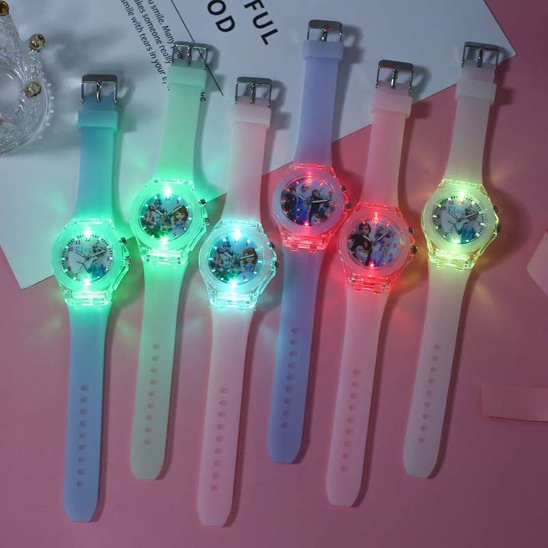Popkozzi Đồng Hồ Đeo Tay Dây Silicone 20 Màu Cho Bé