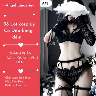 Set bộ lót cosplay Cô dâu bóng đêm sexy.A42