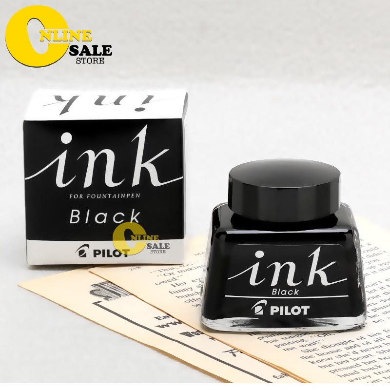 Mực bút máy ink Nhật Bản 30ml, không lắng cặn, cho bé luyện viết, màu sắc tươi sáng, lọ thủy tinh