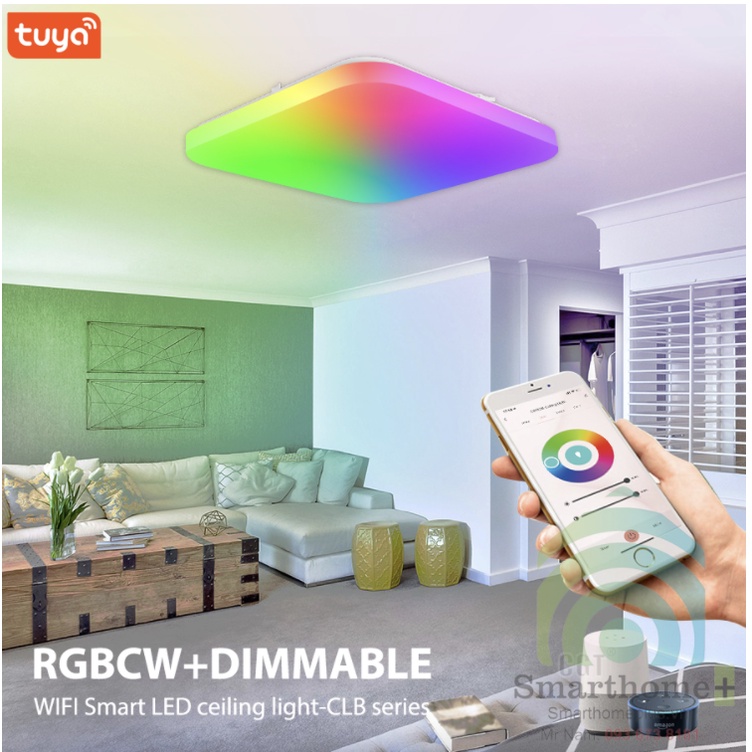 Đèn Trang Trí Cao Cấp Ốp Trần Đổi Màu Theo Nhạc Wifi Tuya SHP-HUE9