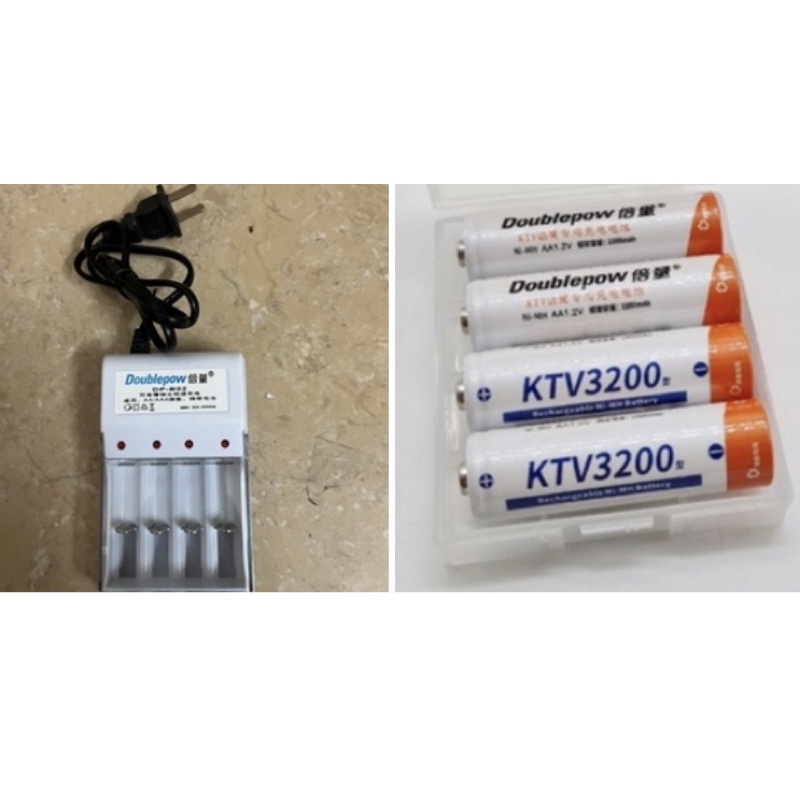 Bộ sạc+ 4 pin AA Doublepow( 4 pin 12V-3200mah)