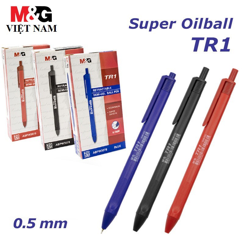 Bút bi TR1 M&G ABPW3078 ngòi 0.5mm - Bút đầu ngòi mới