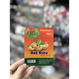 100 cái tem chữ nhật hạt điều rang muối decan