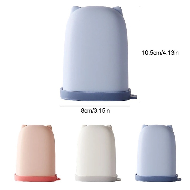 Hộp Đựng Xà Phòng Bằng Silicon Họa Tiết Hoạt Hình Dễ Thương Chống Thấm Nước Tiện Dụng Mang Theo Du Lịch / Cắm Trại