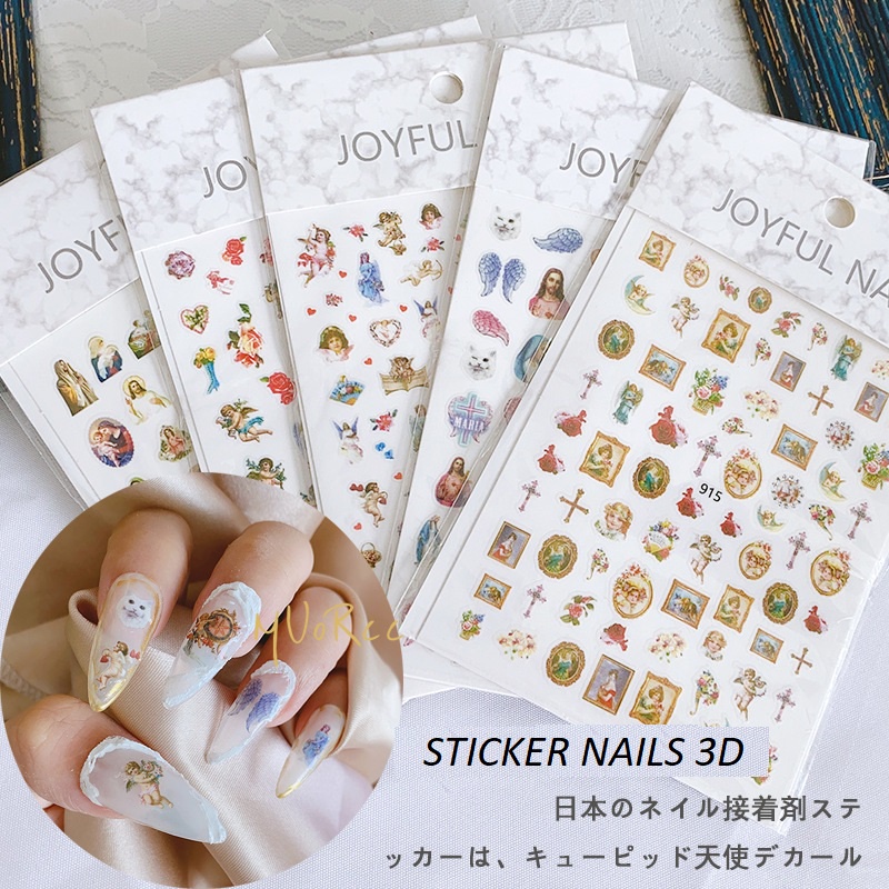Sticker Nails 3D Thiên Thần - Hình Dán Móng Tay