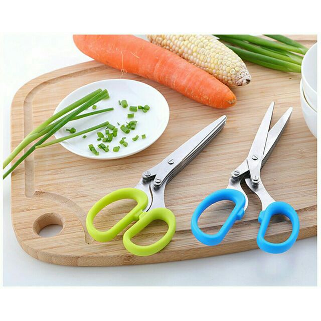 Kéo cắt hành/ cắt rong biển 5 lưỡi đa năng, chống han gỉ VKIT LE09