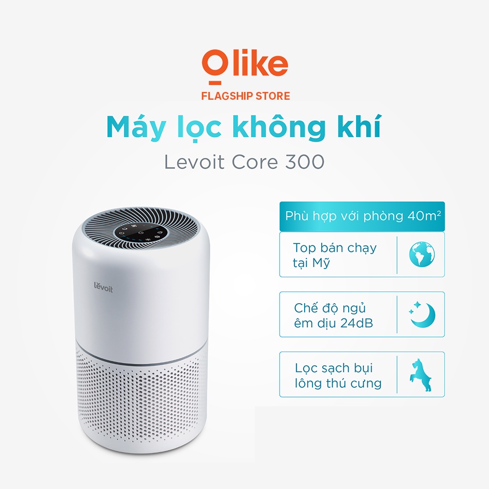 Mua 1 Tặng 1 Lõi Lọc - Máy Lọc Không Khí Levoit Core 300 40m2 | Bộ Lọc HEPA H13 Lọc Bụi Mịn | - Hàng Chính Hãng