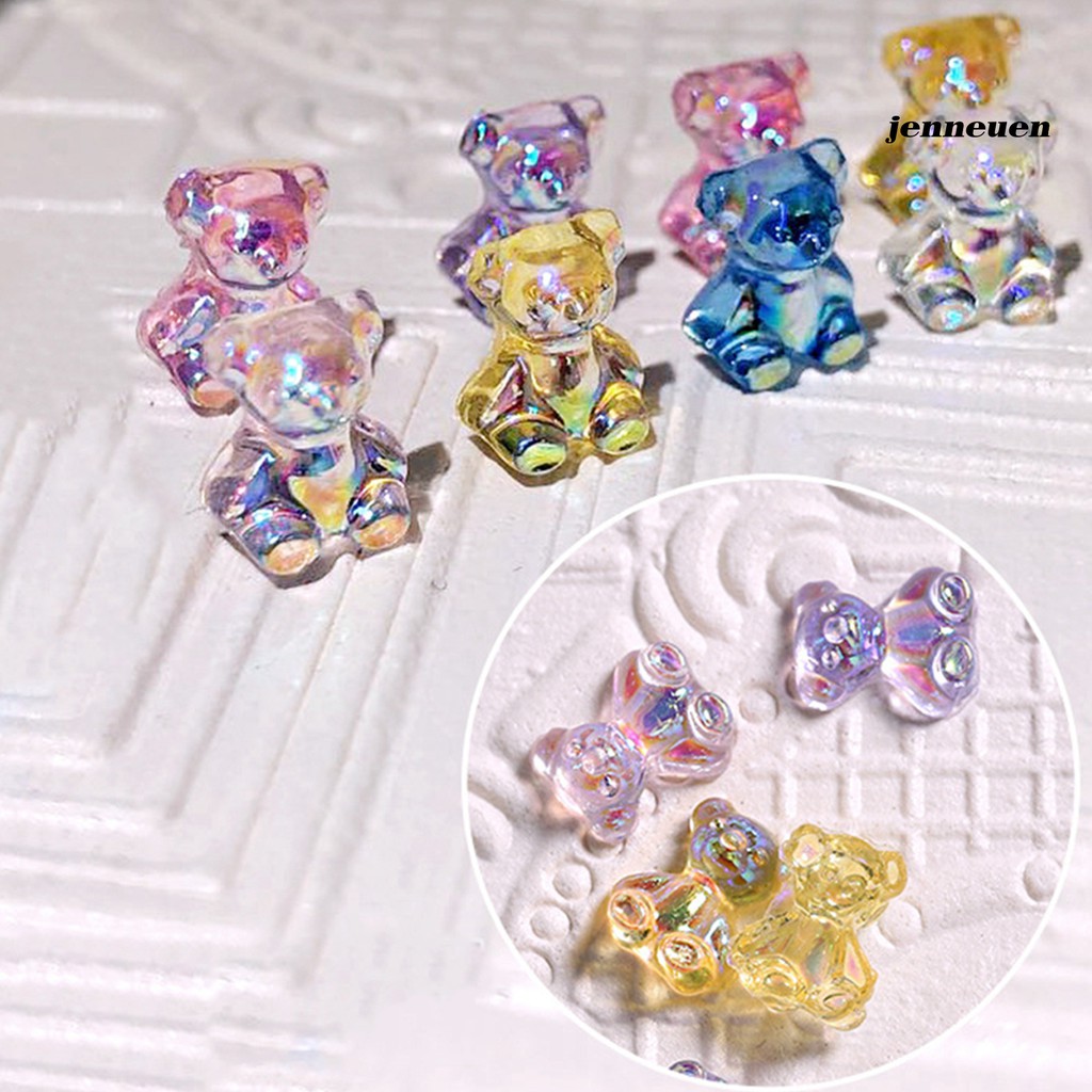 Hạt cườm hình gấu nhỏ trang trí móng tay 3D