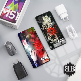 Ốp lưng kính cường lực Samsung Galaxy M51 hình hoa bỉ ngạn