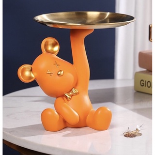 Tượng gấu bê khay decor