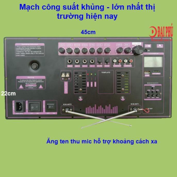 Mạch loa kéo Reverb chống hú bass đôi 40 2 cặp