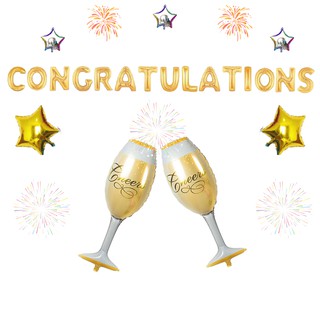 Set Bong Bóng Kiếng Trang Trí Chúc Mừng Buổi Tiệc ( CONGRATULATIONS ), Phụ Kiện Trang Trí ABSHOP COM VN