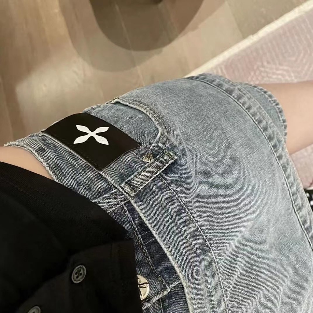 Quần Short Chất Liệu Da Denim Thời Trang Mùa Hè 2022 Cho Nữ