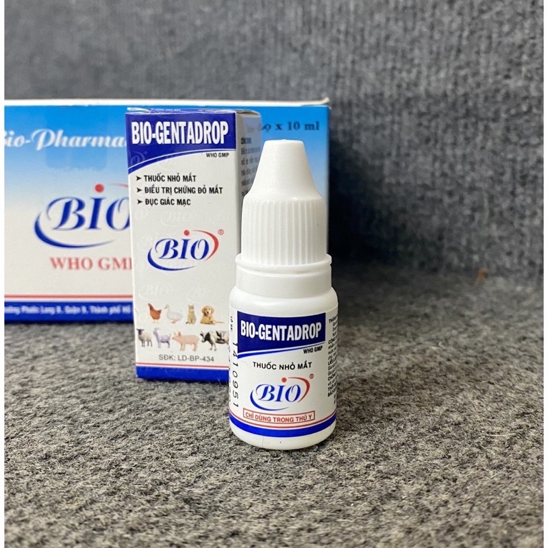 Nhỏ mắt chó mèo Bio Gentadrop 10ml