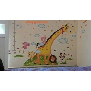 decal dán tường đo chiều cao hưu lớn