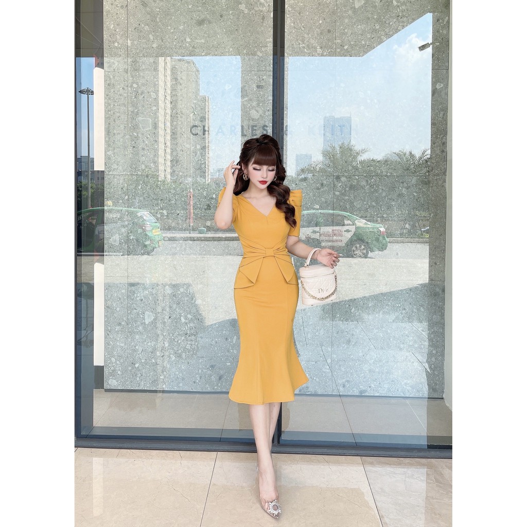 [Mã SKAMA06 giảm 8% tối đa 50K đơn 250K] xả- váy cổ tim cv đuôi cá - 8588 | BigBuy360 - bigbuy360.vn