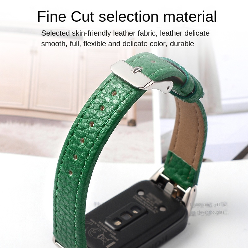 Dây Đeo Da Thay Thế Cho Đồng Hồ Thông Minh Huawei Band 7 / 6 Honor Band 6