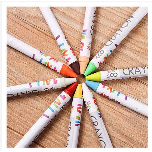 Hộp Bút Màu Sáp 64 Cây Crayon Hộp Nhựa, Cây màu sáp thơm cho bé, đủ mọi màu sắc kích thích tư duy nghệ thuật cho trẻ