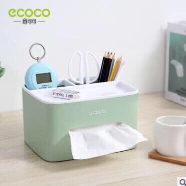 Hộp đựng giấy ăn kiêm kệ để đồ đa năng ECOCO