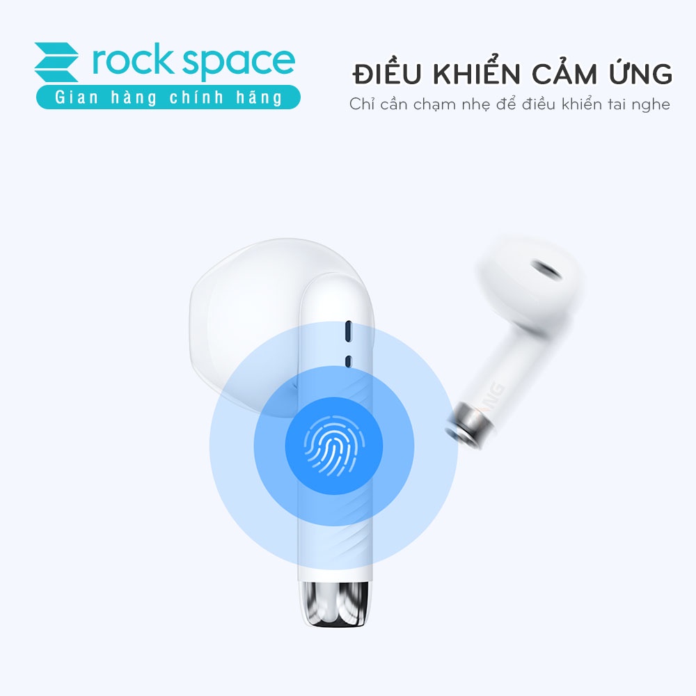 Tai nghe Buetooth nhét tai không dây TWS Rockspace EB300 có mic nghe nhạc lên đến 15h hàng chính hãng bảo hành 12 tháng