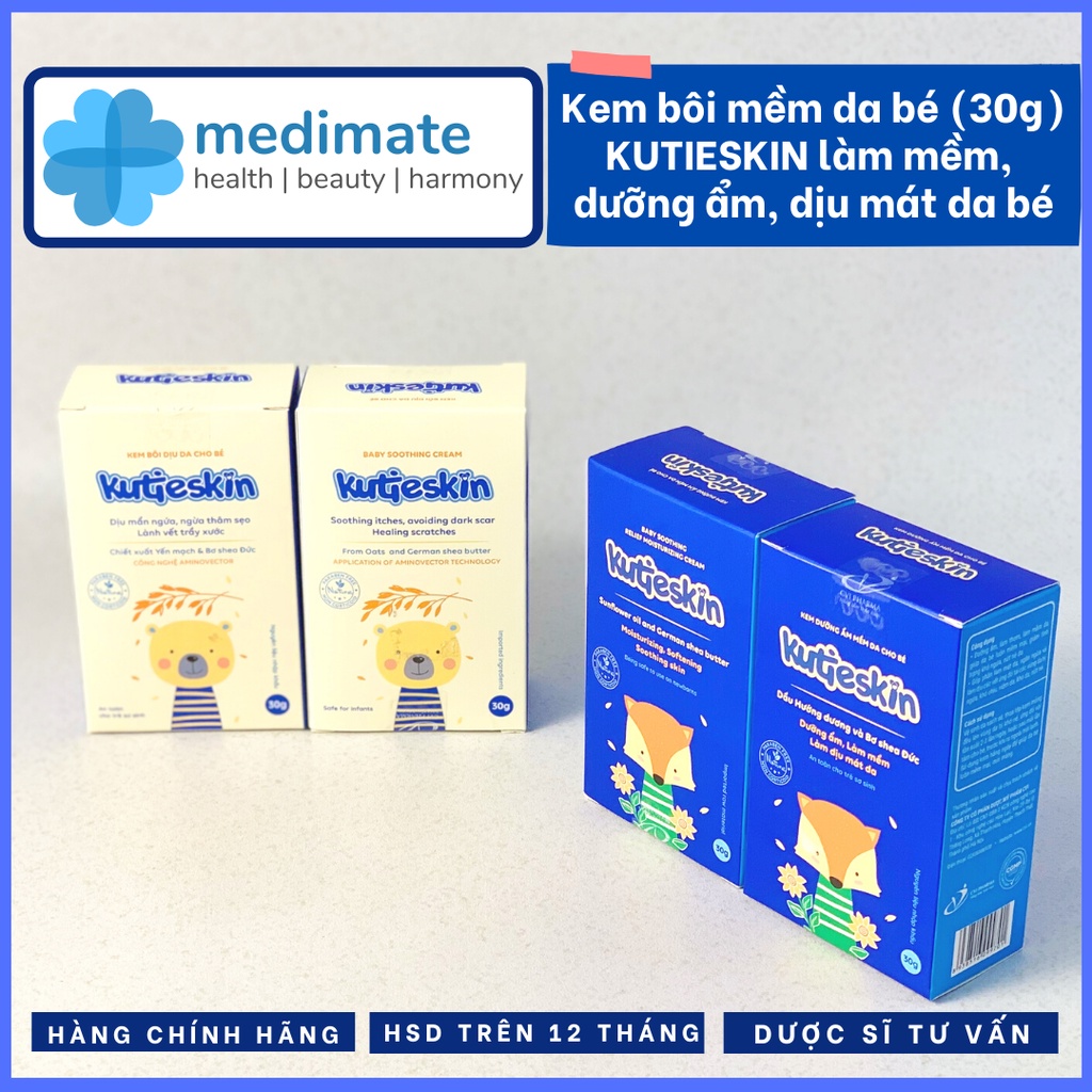 Kem KUTIESKIN mềm da, dịu da, dưỡng ẩm an toàn cho trẻ sơ sinh