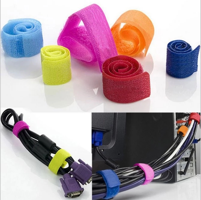 Dây buộc cáp bằng nylon dán tự dính thiết kế tiện dụng