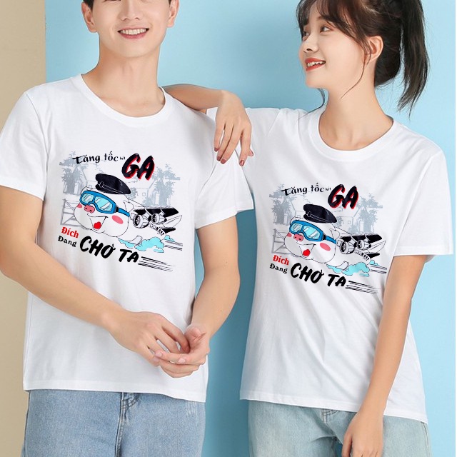 Áo Thun In Hình Con Heo Bay Siêu Kute Andromeda Ngắn Tay Cổ Tròn Cho Nam Và Nữ