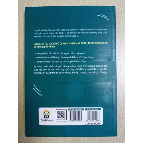 Sách 37 Cách trò chuyện thoải mái tự tin trước mọi người - Pandabooks