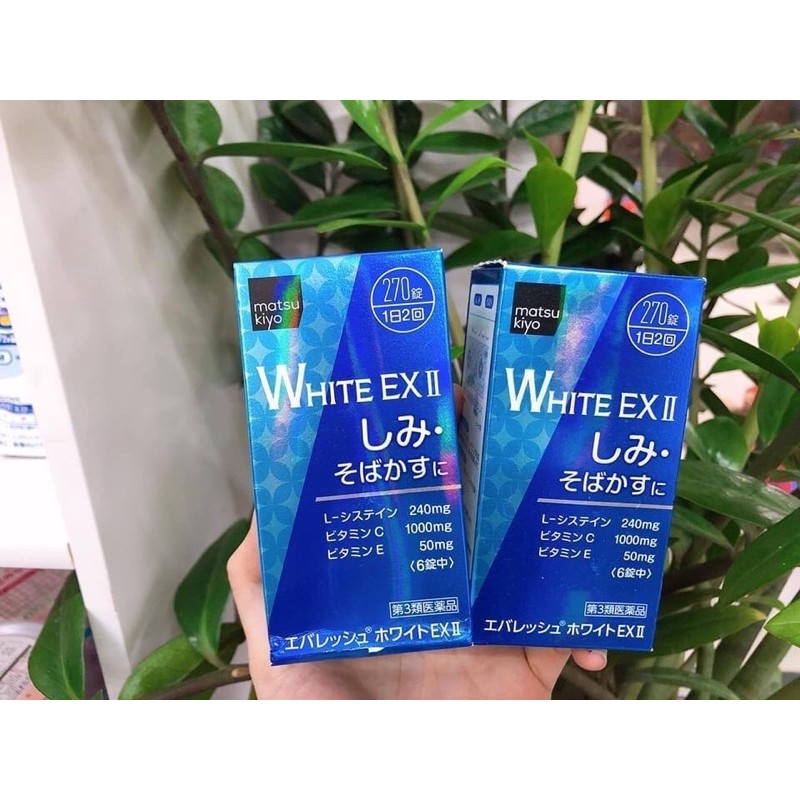 (video mua hàng) Viên uống trắng da Skin White EX II 270 viên Nhật Bản