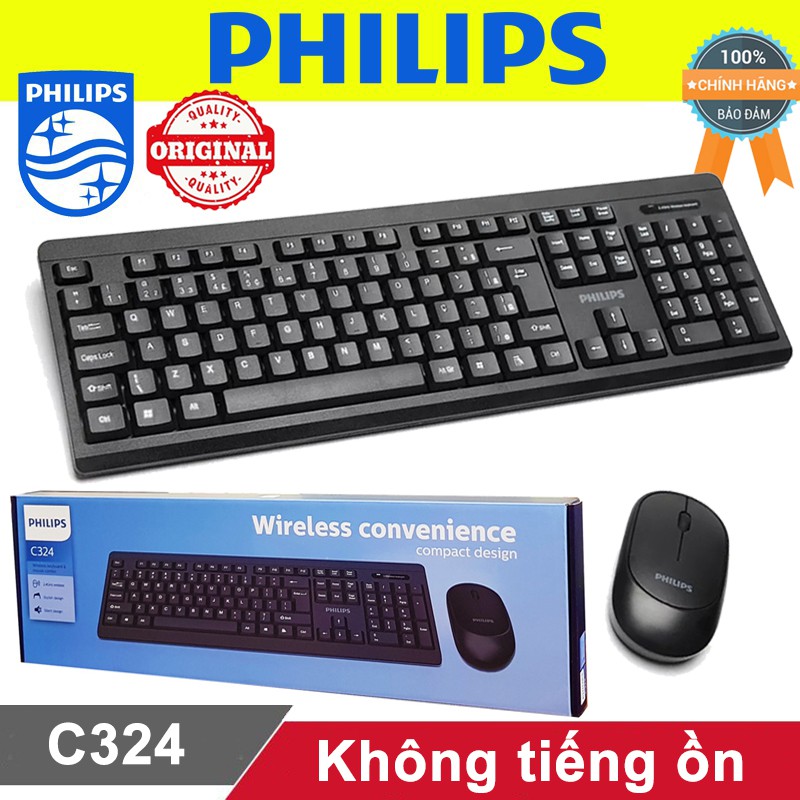 Bộ bàn phím và chuột không dây wireless PHILIPS C324