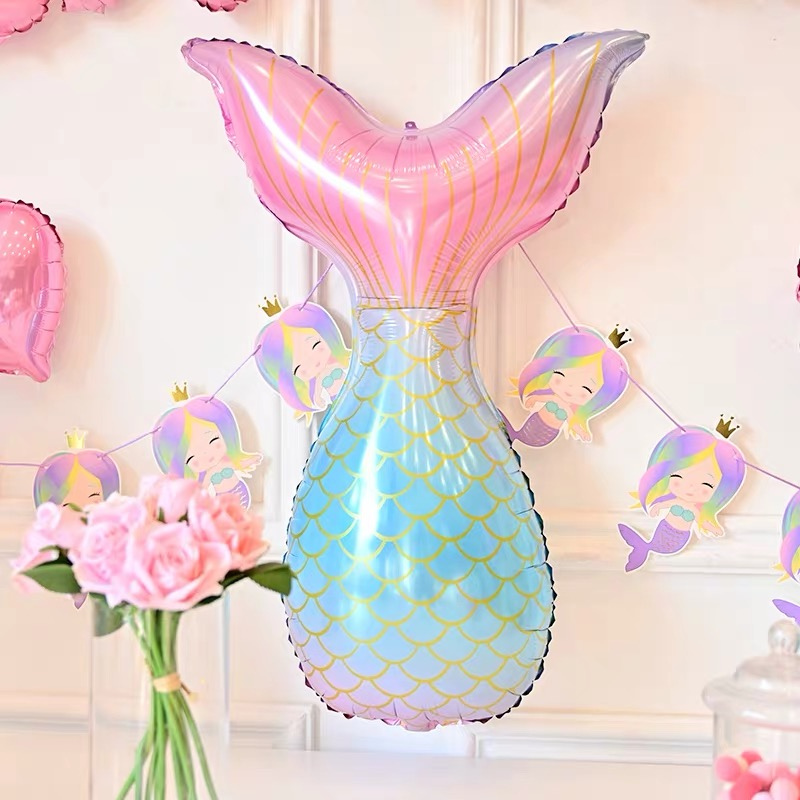 Set 5 Bong Bóng Cao Su Hình Nàng Tiên Cá